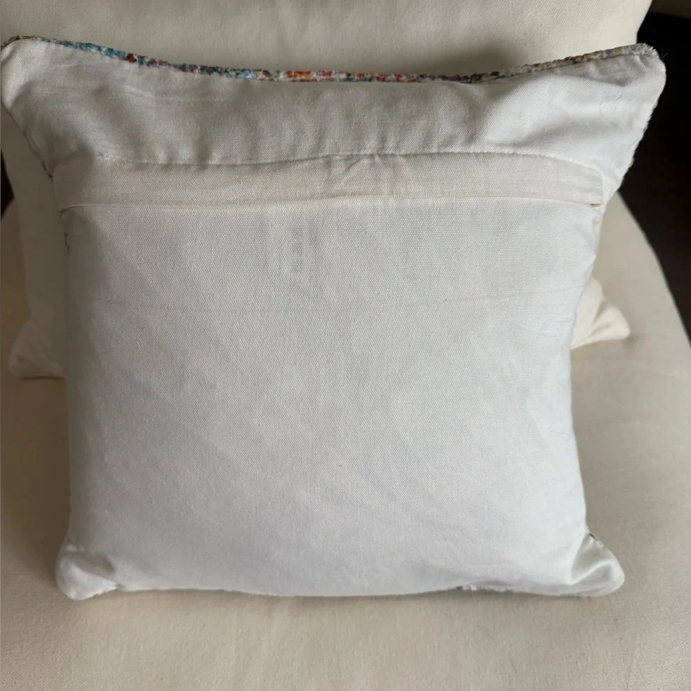 SURYA TWO JUTE BLEND BOHEMIAN ACCENT THROW PILLOW COVERS 18in x 18in